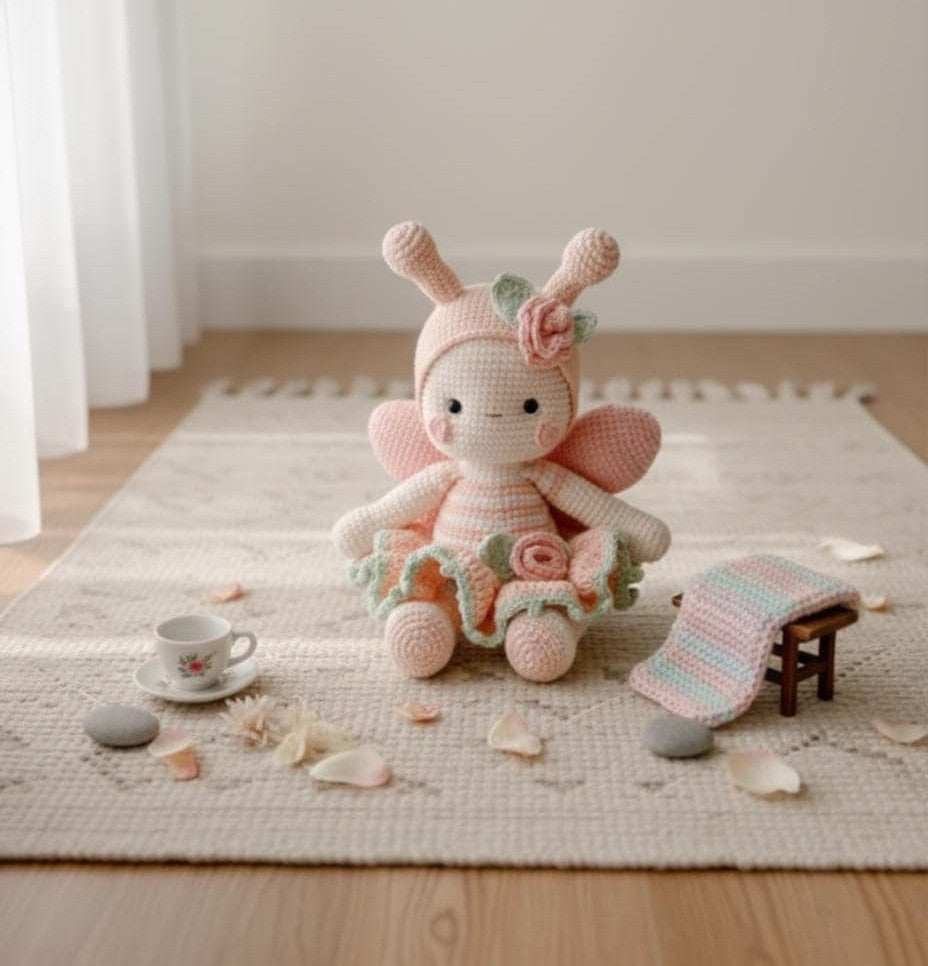 Peluche Papillon au Crochet Fait Main